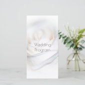 White Rose Personalized Wedding Programme (Staand voorkant)