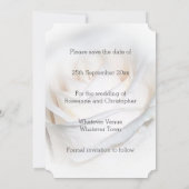 White Rose Personalized Wedding Save the Date (Achterkant)