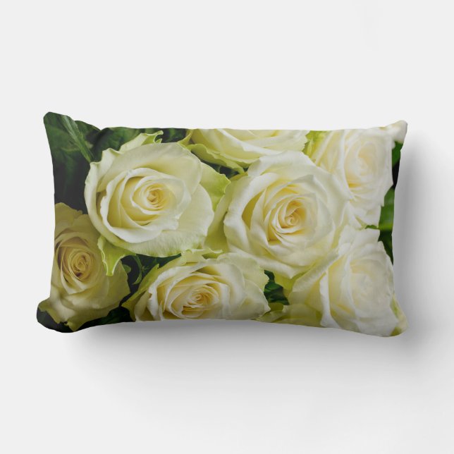 White Rose Pillow Kussen (Voorkant)