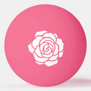 White Rose Ping Pong Ball