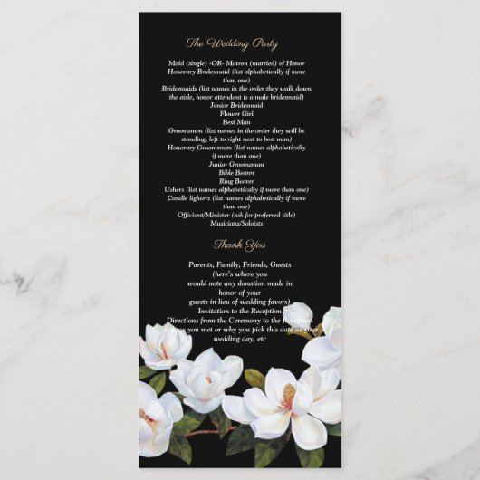 White Rose Programma (Achterkant)