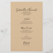 White Rose, Ring and Pearls Wedding Menu (Achterkant)