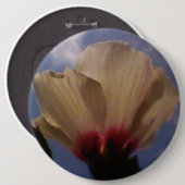 White Rose Ronde Button 6,0 Cm (Voorkant /achterkant)