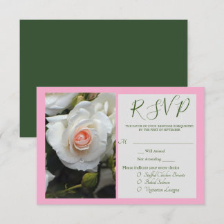 White Rose RSVP-kaart Informatiekaartje