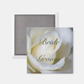 White Rose · Save the Date Magnet Magneet (Voorkant / Achterkant)