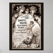 White Rose Soap Advertisation Poster (Voorkant)