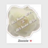 White Rose Stickers Romantic Roos Wedding Decal (Vel)