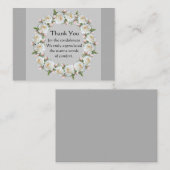 White Rose Sympathy Merci Cartes (Devant / Derrière)