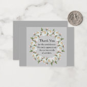 White Rose Sympathy Merci Cartes (Devant/Arrière en situation)