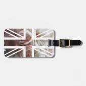  White Rose Union Jack British (UK) vlag Bagagelabel (Voorkant horizontaal)