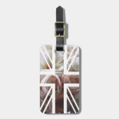  White Rose Union Jack British (UK) vlag Bagagelabel (Voorkant verticaal)
