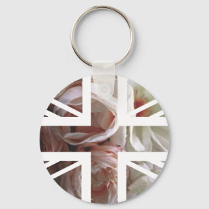  White Rose Union Jack British (UK) vlag Sleutelhanger