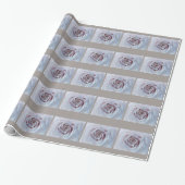 White Rose Valentijnsdag Wrapping Paper Cadeaupapier (Uitgerold)