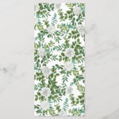 White Rose Wedding Floral Classic Menu (Achterkant)