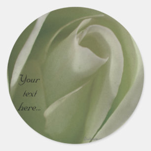 White Rose Wedding Stickers/Round Labels
