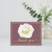 White Rose Wild Ginger Achtergrond Dank je Briefkaart (Staand voorkant)