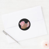 White Rosebud Flower Ronde Sticker (Envelop)