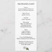 White Roses and Ferns Wedding Programme Programma (Achterkant)