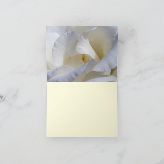 White Roses Blank bruiloft gevolgd Hartelijk dank Kaart (Binnen)