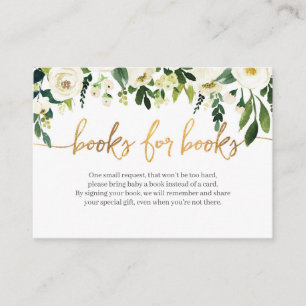 White Roses Book Baby shower aanvragen. Informatiekaartje