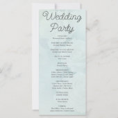 White Roses Bord Groen Huwelijksprogramma (Achterkant)