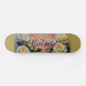 White Roses Colette Gold Skateboard (Horizontaal)