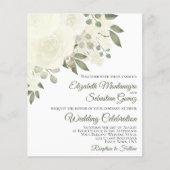 White Roses Elegant BUDGET Weddenschap (Voorkant)