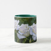 White Roses Garden Art Mug Cup (Centre)