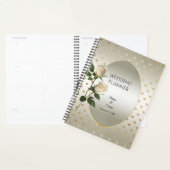 White Roses Gold Hearts Planner (Display)
