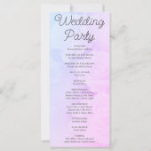 White Roses Joli Purple Mariage Programme (Dos)