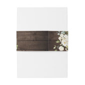 White Roses Lantern Rustic Wood Wedding Uitnodigingen Wikkel (Achterkant Voorbeeld)
