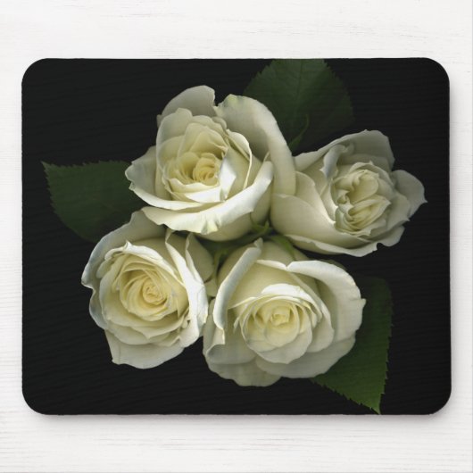 White Roses Mousepad Muismat (Voorkant)
