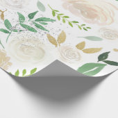 White Roses Pattern Cadeaupapier (Hoek)