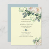 White Roses Sage Eucalyptus Lemon Yellow WEDING (Voorkant / Achterkant)