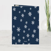 White Roses Snowflake Programme de mariage de Noël (Dos)