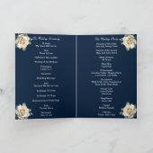 White Roses Snowflake Programme de mariage de Noël (Intérieur)