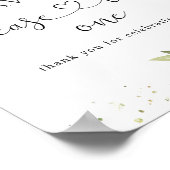 White Roses Wedding Favors Sign. Poster (Hoek)