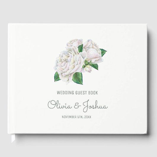 White Roses Wedding Gastenboek (Voorkant)