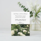 White Roses Wedding Invitation Kaart (Staand voorkant)