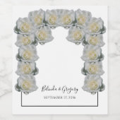 White Roses Wedding Wijn Etiket (Enkel label)