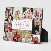 White roze Best mama Moederdag Photo Collage Fotoplaat (Zijkant)