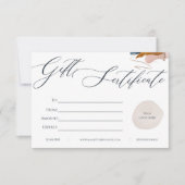 White & Roze Business Gift Certificate Kaart (Voorkant)