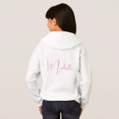 White roze dubbelzijdig afdrukopdragers scriptnaam (Achterkant volledig)