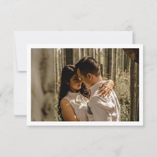 White RSVP QR Code Card for Modern Wedding (Dos)