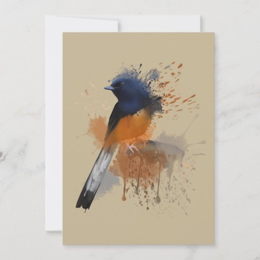 White Rumped Shama Bird Kaart (Voorkant)