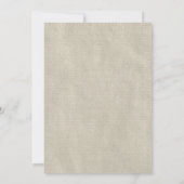 White Rustic Burlap Invitations de douche nuptiale (Dos)