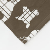 White Rustic Deer on Brown Fleece Blanket (Hoek)