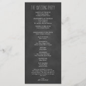 White Rustic Frame Chalk Programme de mariage (Dos)