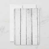 White Rustic Monogramme Invitation à la douche nup (Dos)