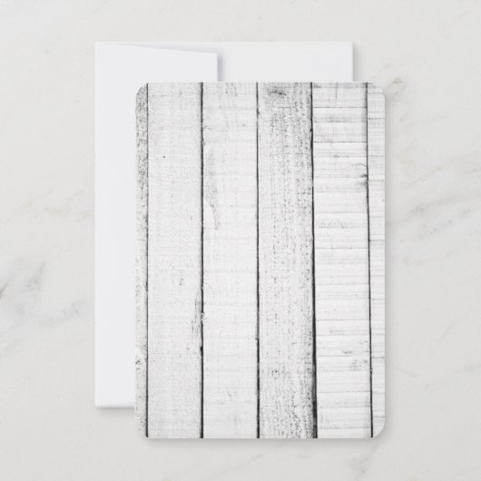 White Rustic Monogramme Invitation à la douche nup (Dos)